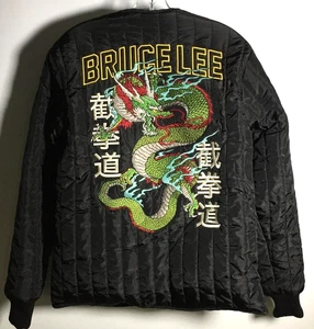Bruce Lee x Shoe Palace BLQS01 Dragon Quilted Black Clasp Overshirt / Jacke S - Bild 1 von 4