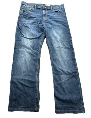Wrangler Premium Jeans Slim Straight 36x30 Mens Blue Denim Actual 34x27 - Image 1 of 4
