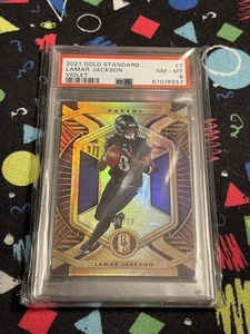 2021 Gold Standard Lamar Jackson #7 Violet Gold /10 PSA 8 - Picture 1 of 2