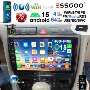 Für Audi A6 4B2 4B5 C5 1997-2005 Carplay DAB Android 15 Autoradio GPS 4G+64G CAM - Bild 1 von 14