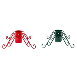Metal Christmas Real Xmas Tree Stand Holder Base 4 Metal Legs Home Festive Gift - Picture 1 of 3