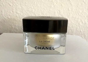 Chanel EMPTY La Creme Face and Neck Cream Jar 1.7 Oz Paris France - Picture 1 of 7