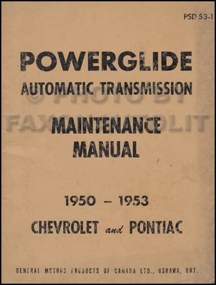 Trasmissione Automatica Powerglide Manuale Canadian Per Chevy Pontiac 1950-1953 - Immagine 1 di 2