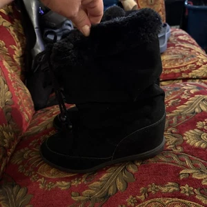 Skechers Mujer Skch+3 Botas al Tobillo de Cuña Ocultas Negras Gamuza Piel Sintética Talla 10 - Imagen 1 de 6