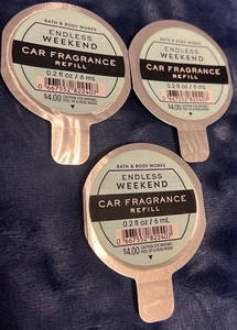 3 Bath & Body Works ENDLESS WEEKEND Car Fragrance Refill - Picture 1 of 3