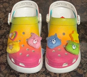 CROCS X Women’s Care Bears Collaboration Crush Clog Rainbow Sz.6 NEW 210103-100 - Picture 1 of 9