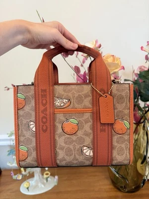 NWT COACH Smith Tote Bag 24 In Signature Canvas With Orange Print CAR81 - Image 1 of 4