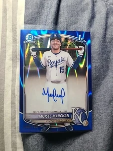 2025 Bowman Chrome Moises Marchan Auto BLUE # D TO 150 COLOR MATCH - Picture 1 of 2