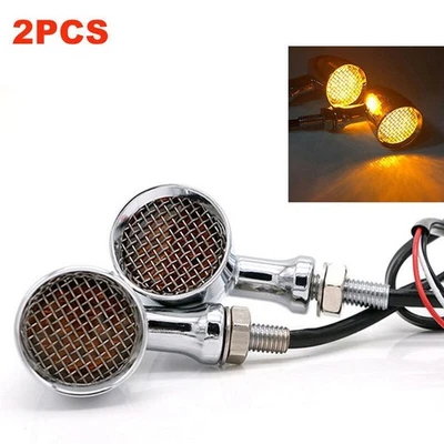 Chrome-Motorcycle LED Turn Signal Lights Blinker For Harley Davidson Softail - Изображение 1 из 4