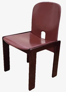Scarpa Cassina Poltrona Pranzo Pelle Palissandro Vintage Italia Design Knoll Mcm - Foto 1 di 22