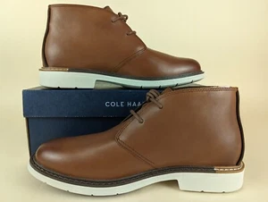 Cole Haan Go To Lace Chukka Boots Mens 7.5 M Brown Leather Ankle Top Shoes NWB - Picture 1 of 13
