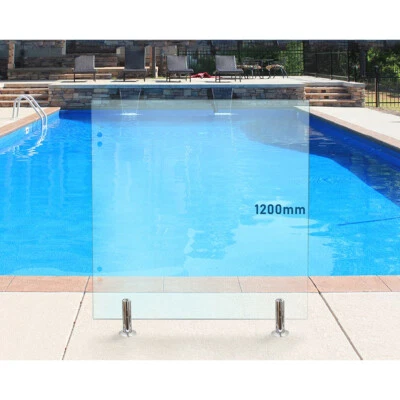 Hinge Panels - Frameless Glass Pool Fencing. Panels with holes to suit Hinges - image 1 of 4