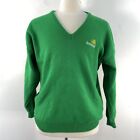 Vtg Blarney Castle Ireland Green Wool Vneck Arcylic Pullover Knit Sweater Men Xl