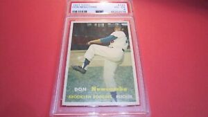 1957 Topps #130 Don Newcombe - PSA VG-EX 4 - Brooklyn Dodgers - CENTERED
