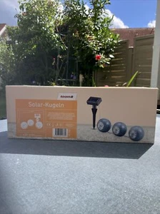 3 Solarkugeln Garten Set in Granitoptik - Bild 1 von 5