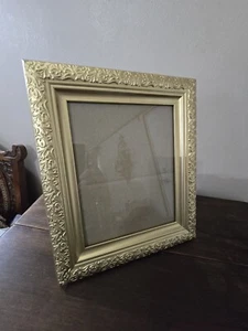 Ornate Gold 8 X 10in Free Standing Picture Frame W/Glass Art Gallery Decor - Picture 1 of 8