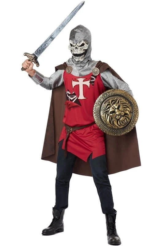 Disfraz de caballero calavera para hombre - Ideal para zombi o guerrero cruzado medieval  Foto 1 de 1