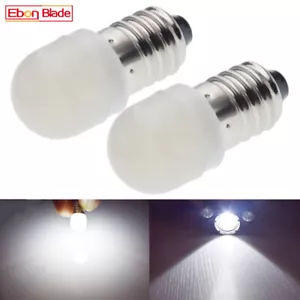 Pair 6V E10 Screw LED Flashlight Bulb Lamp 2SMD White Replace Torch Work Light - Picture 1 of 7