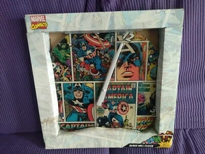 Marvel Comics 13-3/4" Glass Captain America Classic Wall Clock, Read Description - Picture 1 of 9