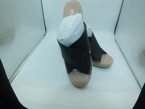 Alpargatas de cuña de neutrón CHARLES by Charles David para mujer, NEGRAS, talla 10 M - Imagen 1 de 2