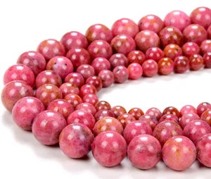 Thulite Grado AA Ronda 5MM 6MM 7MM 8MM 9MM 10MM 11MM 12MM 13MM Cuentas (D229 D230) - Imagen 1 de 3