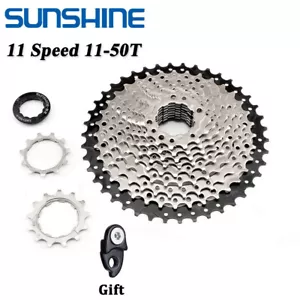 SUNSHINE-SZ Cassette 11Speed Mountain Bike Flywheel 11-50T Compatible DEORE SRAM - Picture 1 of 4