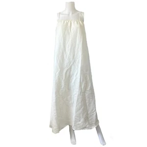 NEW Onia White Air Linen Maxi Dress Lightweight Neutral Size Medium - Picture 1 of 8