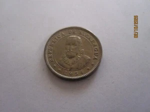 1954 NICARAGUA 5 CENTAVOS UNCIRCULATED COPPER-NICKEL COIN KM#24.1 - Picture 1 of 4