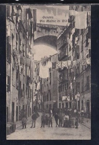 Cartolina Genova Via Madre di Dio ANIMATA G1162 - Imagen 1 de 1