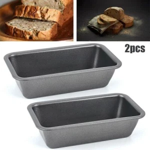 6 Zoll Kleine Rechteckige Brot Backform Kuchen Kastenform Kuchen Backblech 2 Stk - Bild 1 von 11