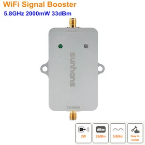Sunhans 2000mW 5.8GHz Indoor WiFi Signal Booster Wireless FPV Range Amplifier - Picture 1 of 12