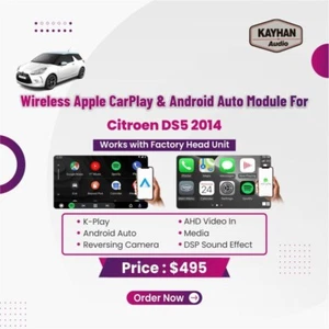 Wireless Apple CarPlay & Android Auto Module For Citroen DS5 2014 - Foto 1 di 3