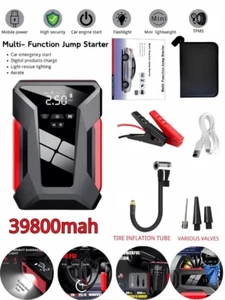 🛡️Avviatore Emergenza Auto Portatile + Compressore + Powerbank 39800 Mah🛡️ - Imagen 1 de 10