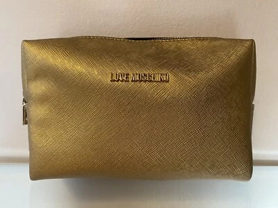MOSCHINO золото блестящий косметики путешествий косметики сумка/сумочка - Изображение 1 из 4
