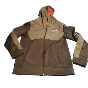 Ohio State Hoodie Jacket Kids L 10/12 Gray Black Front Zip Hood Team Athletics - Picture 1 of 8