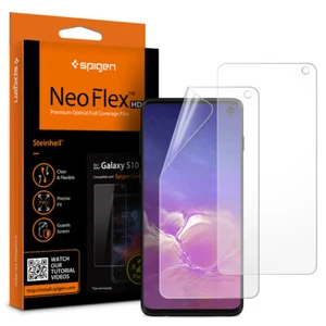 Protection d'écran Galaxy S10 S10 Plus S10e Spigen [Neo Flex] couverture complète [2-PK] - Photo 1 sur 14