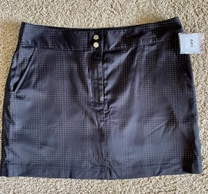 Falda corta de golf Page & Tuttle talla 14 negra a lunares precio de venta sugerido por el fabricante 59 bolsillos USD nueva con etiquetas - Imagen 1 de 9