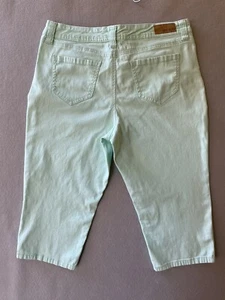 Code Bleu Jeans Womens Size 12 30 Brown Capri Aimee Crop High Rise Pants - Picture 1 of 5