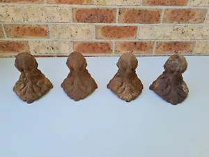 Set of 4 Cast Iron Ball & Claw Bath Feet Antique Bathtub Rustic Metal Claw Foot - Picture 1 of 12