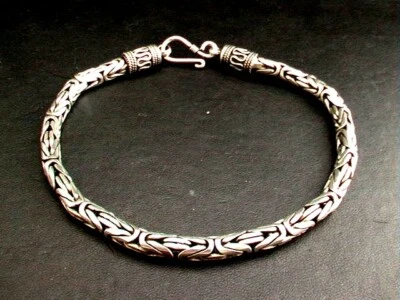 925 Sterling Silver Bali Chain,Byzantine Bracelets.Various Lengths & Sizes - Image 1 of 4