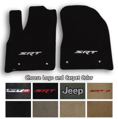 Jeep Grand Cherokee Ultimats Carpet 2pc Front Mats - Choose Color & Logo - Image 1 of 4