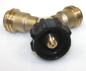 Divisor en Y de propano conector de doble manguera dos mangueras de GLP se pueden conectar a un tanque de LP - Imagen 1 de 5