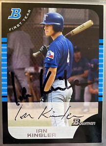 Ian Kinsler IP Signed 2005 Bowman #171 First Year RC Rangers Autograph Auto