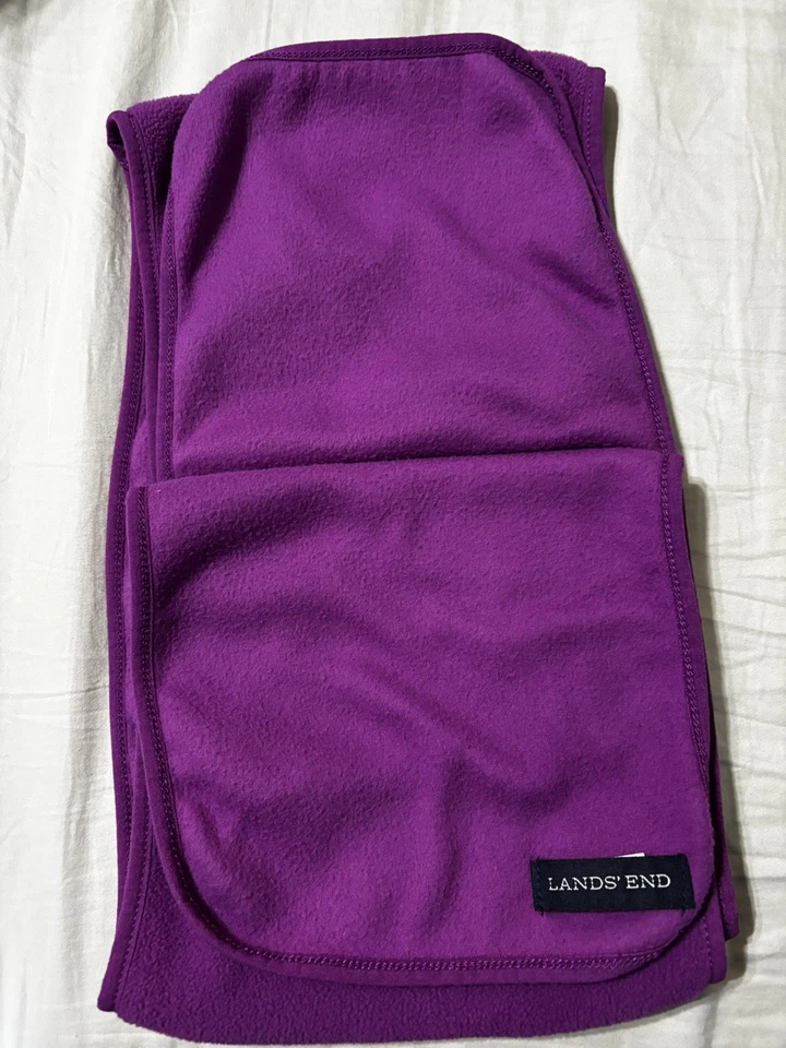 Bufanda polar Lands End vintage 54X10 poliéster púrpura Foto 1 de 1
