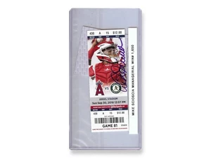 Mike Scioscia Signed Autograph Ticket Stub Angels Manager Win #1650 PSA 8A56130 - Picture 1 of 2