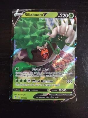 Rillaboom V 017/192 Swsh02: Rebel Clash Holo - Image 1 of 2