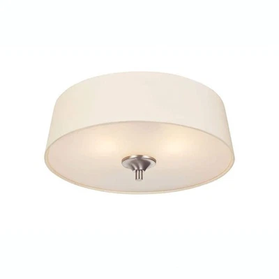 Westinghouse Parker Mews 2-Light Brushed Nickel Flush Mount Ceiling Fixture - Image 1 of 3