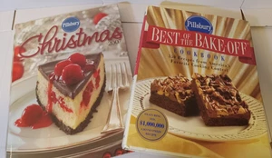 PILLSBURY HARD CVR COOKBOOKs ,X- Mas  2007,, BEST OF THE BAKEOFF 1ST ED Set Of 2 - Picture 1 of 4