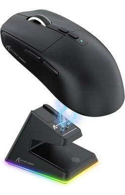ATTACK SHARK X6 Bluetooth Mouse , Pixart PAW3395, Tri-Mode Connection, RGB Touch - Image 1 of 4