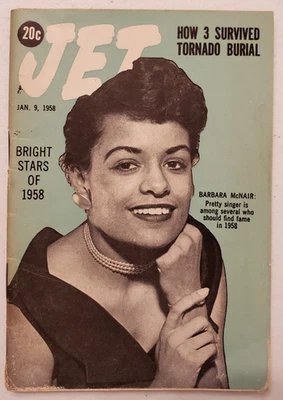 Jet Magazine January 9 1958~Barbara McNair~Hollywood~Johnny Mathis~Frankie Lymon - Image 1 of 4